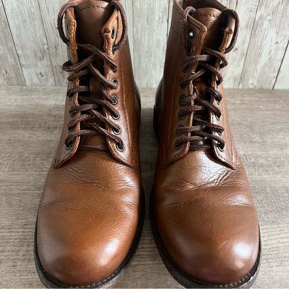 Frye Brown Leather Men's Boots - Picture 3 of 8